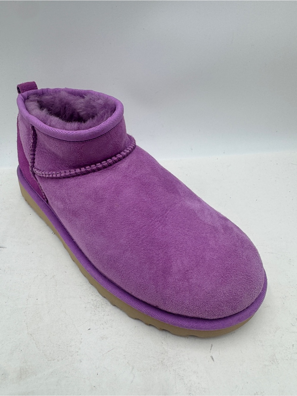 UGG Classic Ultra Mini Women’s Boots size 9 purple Suede Sheepskin Ankle Boots